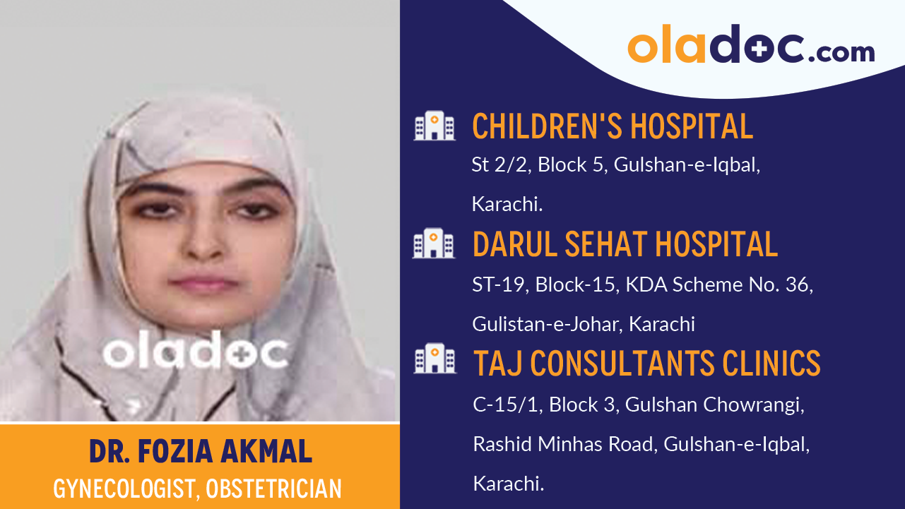 Practice location of Dr. Fozia Akmal